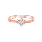 Bague Promesse · Bague fleur diamants et or