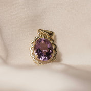 Pendentif or 18 carats amethyste style vintage althea 5