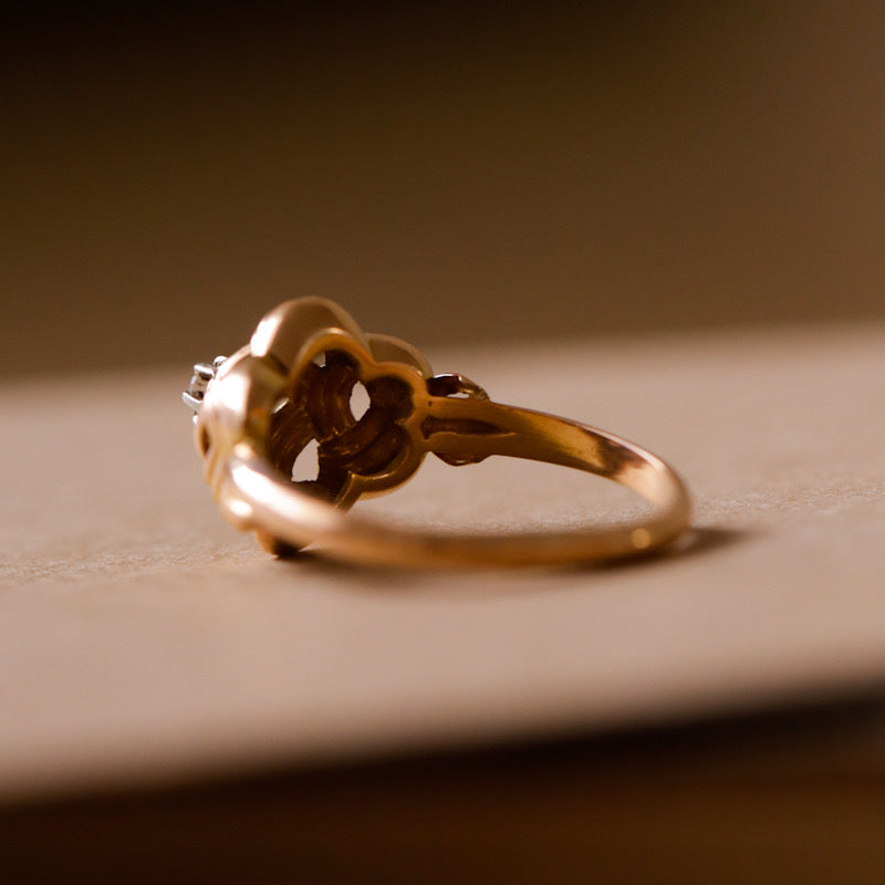 Bague dôme vintage zircone