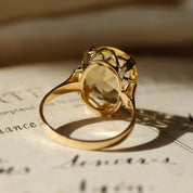 Bague ancienne or 18 carats citrine