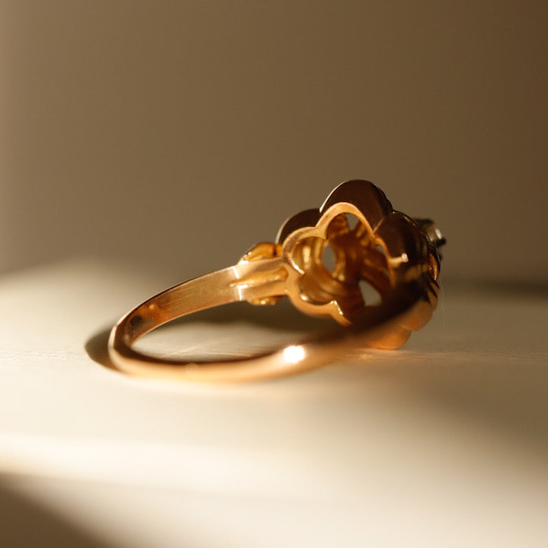 Bague dôme vintage zircone