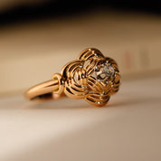 Bague dôme vintage zircone