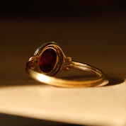 Bague fine ancienne pierre rose