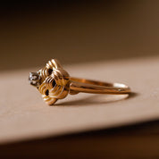 Bague dôme vintage zircone