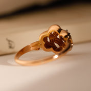 Bague dôme vintage zircone