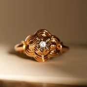 Bague dôme vintage zircone