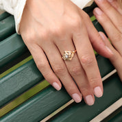 Bague dôme vintage zircone